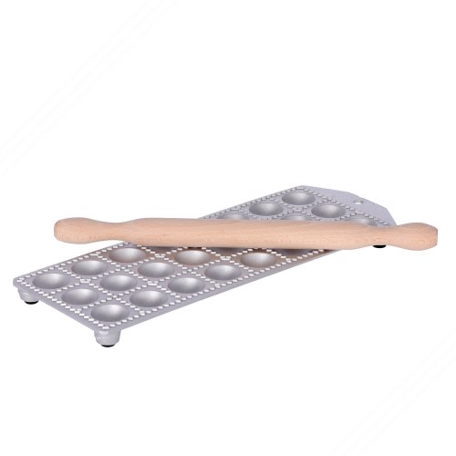 Molde para raviolis para hacer 24 Plaza Ravioli de 40x40 mm con bolsillo de relleno redondo