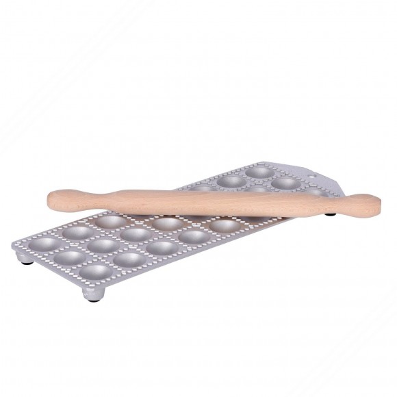 Molde para raviolis para hacer 24 Plaza Ravioli de 40x40 mm con bolsillo de relleno redondo