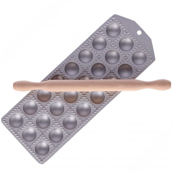 Ravioli vorm om te maken 24 vierkant Ravioli van 40x40 mm met ronde vulzak
