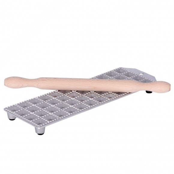 Ravioli Mold for Making 48 Square Ravioli of 25x25 mm with Square Filling Pocket