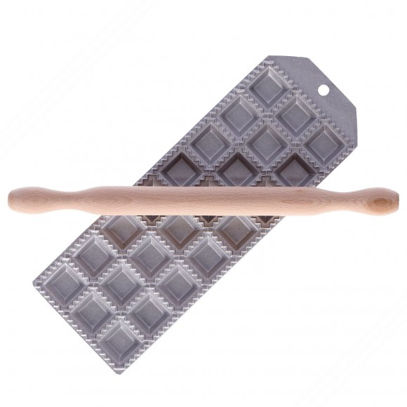 Molde para raviolis para hacer 24 Plaza Ravioli de 32x32 mm con bolsillo de relleno cuadrado