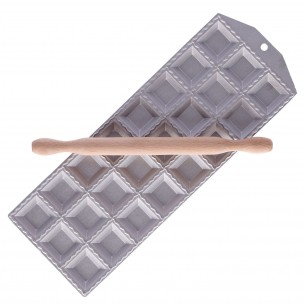 Ravioli Mold for Making 24 Square Ravioli of 47x47 mm with Square Filling Pocket 2