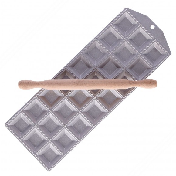 Moule à raviolis pour faire 24 Square Ravioli de 47x47 mm avec poche carrée de remplissage