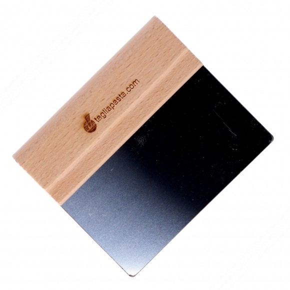 Spatola per pulizia tagliere con lama in acciaio di 140 mm manico in legno
