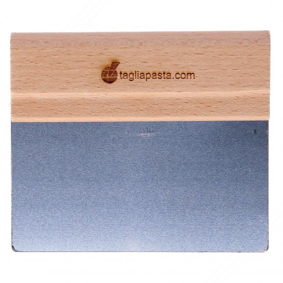 Spatula para limpeza Tábuas de corte com lâmina de aço de 140 mm e punho de madeira
