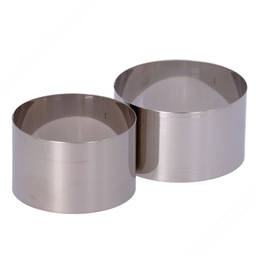 2 rondes en acier inoxydable Anneaux...