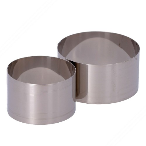 2 rondes en acier inoxydable Anneaux...