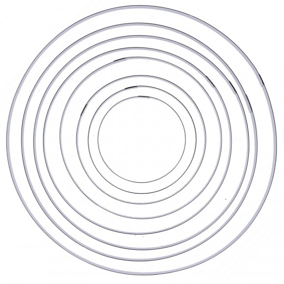 Ensemble de 8 cercles à gâteaux en acier inoxydable.Hauteur : 30 mm