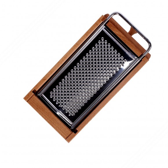 Kaasgrater met houten opslagdoos