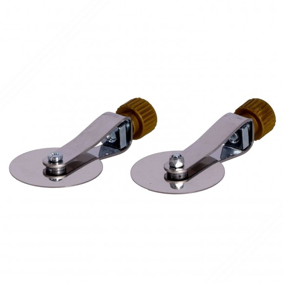 2 roues de secours droites en acier inoxydable