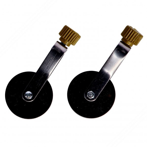 2 roues de secours droites en acier inoxydable