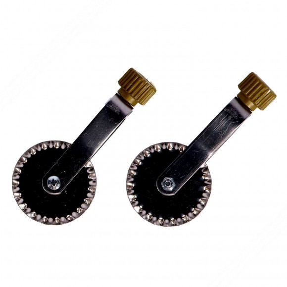 2 roues de rechange en acier inoxydable