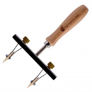 Adjustable pasta cutter with 2 brass smooth blades 2