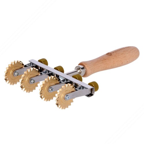 Ajustable coupe-pâte avec 4 dents laiton roues