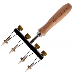 Adjustable pasta cutter with 4 brass smooth blades 2