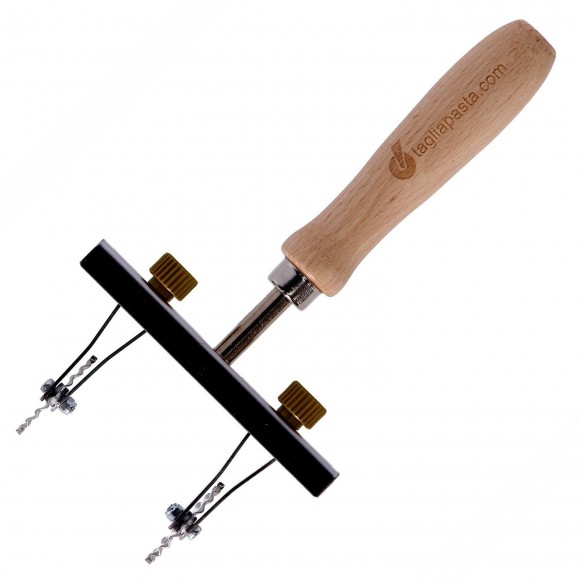 Ajustable coupe-pâte avec 2 roues dentées en acier inoxydable