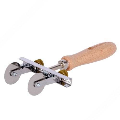 Ajustable coupe-pâte avec 2 roues lisses en acier inoxydable