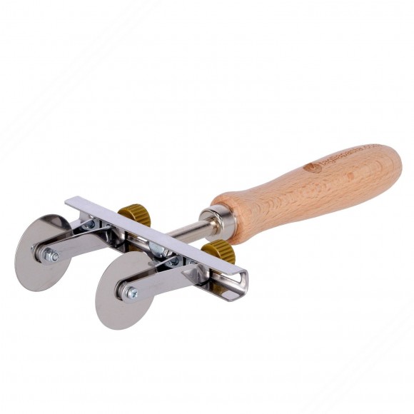 Ajustable coupe-pâte avec 2 roues lisses en acier inoxydable