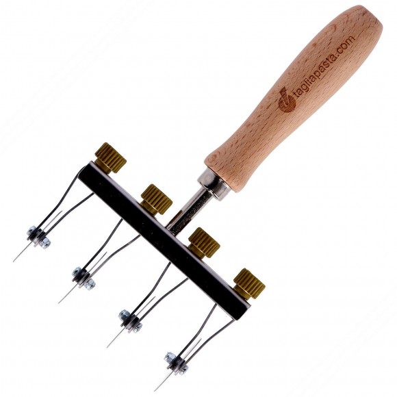 Ajustable coupe-pâte 4 roues lisses en acier inoxydable