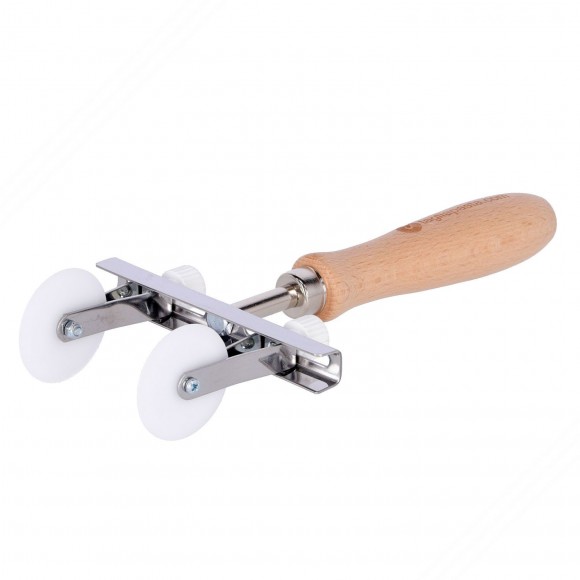 Einstellbar pasta-Schneider mit 2 glatten POM Klingen